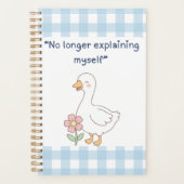 No Longer Explaining Myself Goose Gingham Planner (Voorkant)
