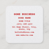 No Love For Smoking Sign Vierkante Visitekaartje (Achterkant)