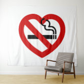 No Love For Smoking Sign Wandkleed (In Situ (horizontaal))