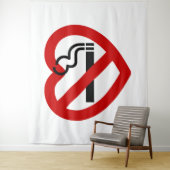 No Love For Smoking Sign Wandkleed (In situ)