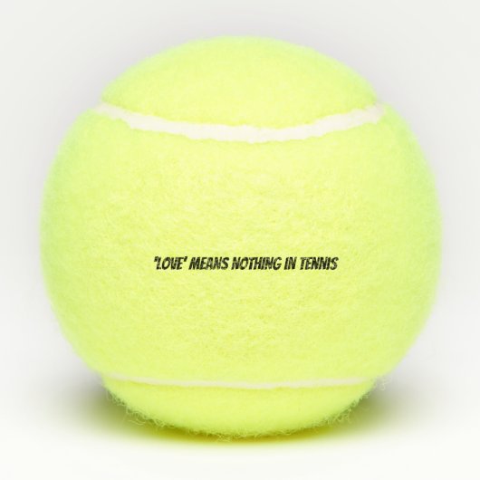 No Love in Tennis Funny Quote Tennisballen (Achterkant)