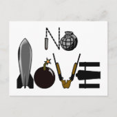No Love War Weaponry Briefkaart (Voorkant)