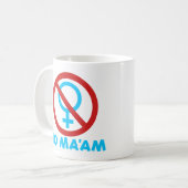 No Ma'am Funny Anti-Feminism Al Bundy No Ma'am Koffiemok (Voorkant links)