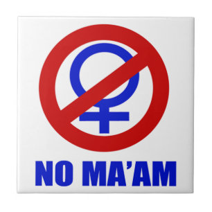 No Ma'am Funny Tile Onderzetter Tegeltje