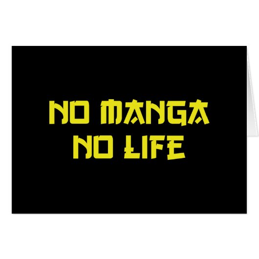 NO MANGA NO LIFE (Voorkant Horizontaal)