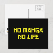 NO MANGA NO LIFE BRIEFKAART (Voorkant / Achterkant)