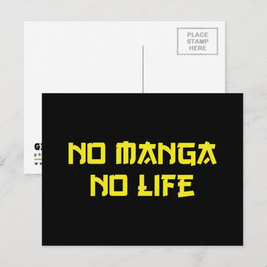 NO MANGA NO LIFE BRIEFKAART (Voorkant / Achterkant)