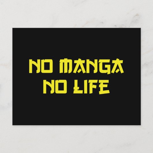 NO MANGA NO LIFE BRIEFKAART (Voorkant)