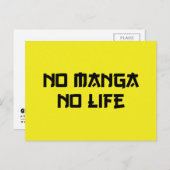 NO MANGA NO LIFE BRIEFKAART (Voorkant / Achterkant)