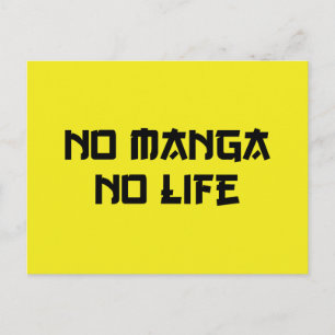 NO MANGA NO LIFE BRIEFKAART