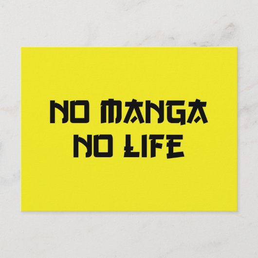 NO MANGA NO LIFE BRIEFKAART (Voorkant)