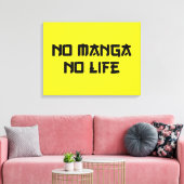 NO MANGA NO LIFE CANVAS AFDRUK (Insitu (Woonkamer))