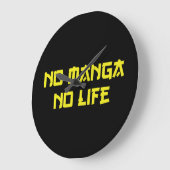 NO MANGA NO LIFE GROTE KLOK (Hoek)