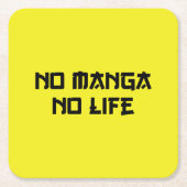 NO MANGA NO LIFE KARTONNEN ONDERZETTERS (Voorkant)