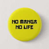 NO MANGA NO LIFE RONDE BUTTON 5,7 CM (Voorkant)