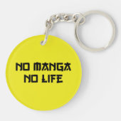 NO MANGA NO LIFE SLEUTELHANGER (Achterkant)