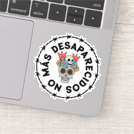 No Más Desaparecidos (skull) Sticker