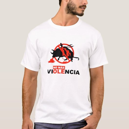 NO MAS VIOLENCIA ANTITAURINOS T-SHIRT (Voorkant)