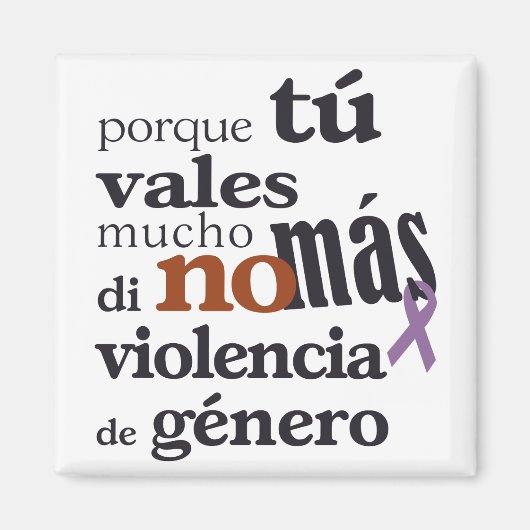 No Más Violencia de Género Magneet (Voorkant)