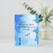 "No Matter How Deep the Night" – Inspirational Ani Briefkaart (Staand voorkant)