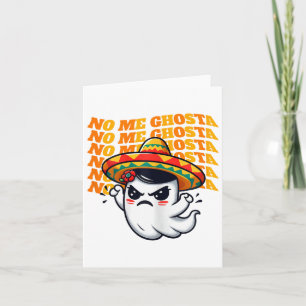 No Me Ghosta Funny Mexicaanse Halloween Ghost Vrou Kaart