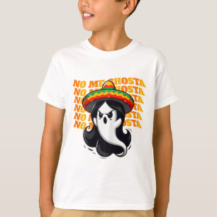 No Me Ghosta Grappige Mexicaanse Halloween Ghost V T-shirt