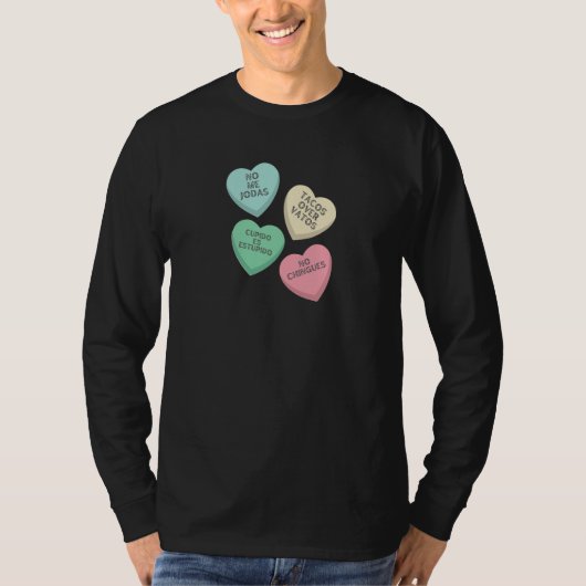 No me Jodas Candy Heart Anti Valentines T-shirt (Voorkant)