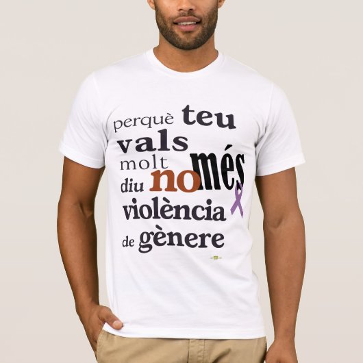 No Més Violència de Gènere T-shirt (Voorkant)