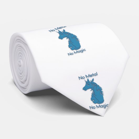No Metal - No Magic Necktie Stropdas (Opgerold)