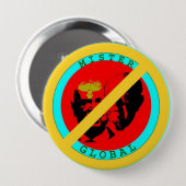 No Mister Global Badge - Zeg nee tegen de poppensp Ronde Button 4,0 Cm (Voorkant /achterkant)