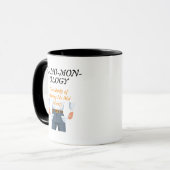 "NO-MO-MON-OLOGY" Mug Mok (Voorkant links)