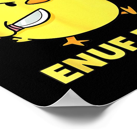 No Mo Nice Enuf Enuf Angry Chick With Knife Sarcas Poster (Hoek)