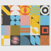No Modernisme kunstwerkpatroon gemaakt met abstrac Cadeaupapier (Vlak)