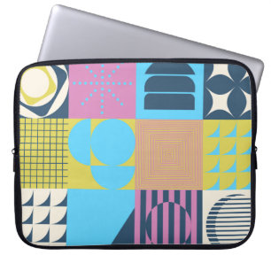 No Modernisme kunstwerkpatroon gemaakt met abstrac Laptop Sleeve
