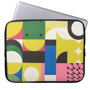 No Modernisme kunstwerkpatroon gemaakt met abstrac Laptop Sleeve