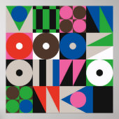 No Modernisme kunstwerkpatroon gemaakt met abstrac Poster (Voorkant)