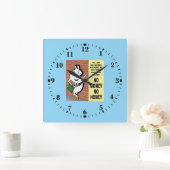 No Money No Honey Vierkante Klok (Huis)