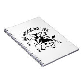 No Moosic No Life Funny Cow Pun  Notitieboek (Rechterzijde)