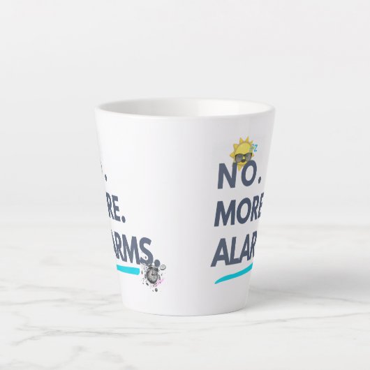 💤 No. More. Alarms. Latte Mok (Voorkant)