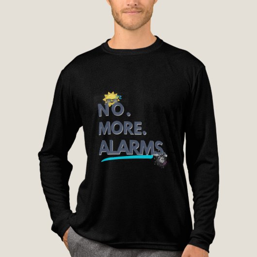 💤 No. More. Alarms. Tri-Blend Shirt (Voorkant volledig)
