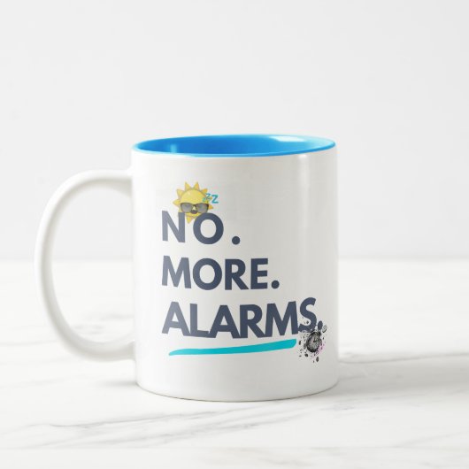 💤 No. More. Alarms. Tweekleurige Koffiemok (Links)