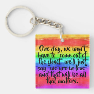 No More Coming Out of The Closet Pride Sleutelhanger