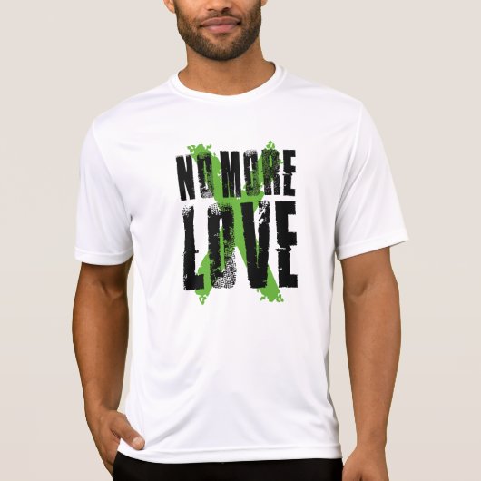 No More Love - white Anti-Romance Aesthetic T-shirt (Voorkant)