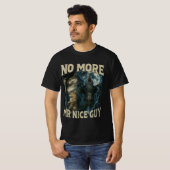 No More Mr Nice Guy Funny Alpha Wolf Meme Dad Papa T-shirt (Voorkant volledig)