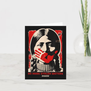 No-More Stolen Sister Red Hand MMIW Awareness Amer Kaart