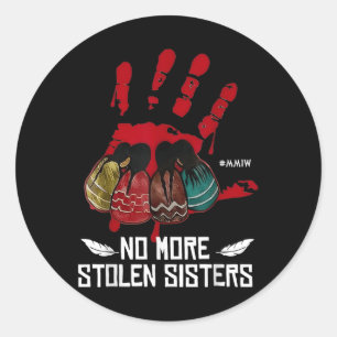 No More Stolen Sisters - Justice Inheemse inboorli Ronde Sticker