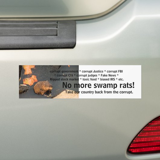 No more swamp rates bumpersticker (Op auto)