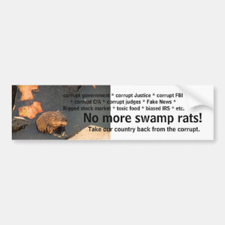 No more swamp rates bumpersticker