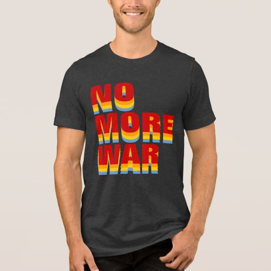 NO MORE WAR Tri-Blend SHIRT (Voorkant)