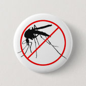 No Mosquito Ronde Button 5,7 Cm (Voorkant)